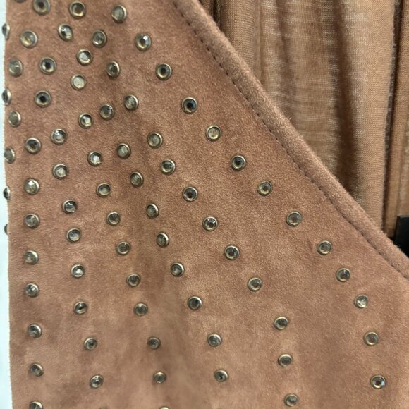 AS by DF Monte Carlo Rhinestone-Embellished Suede Camisole L NWT - Picture 3 of 7